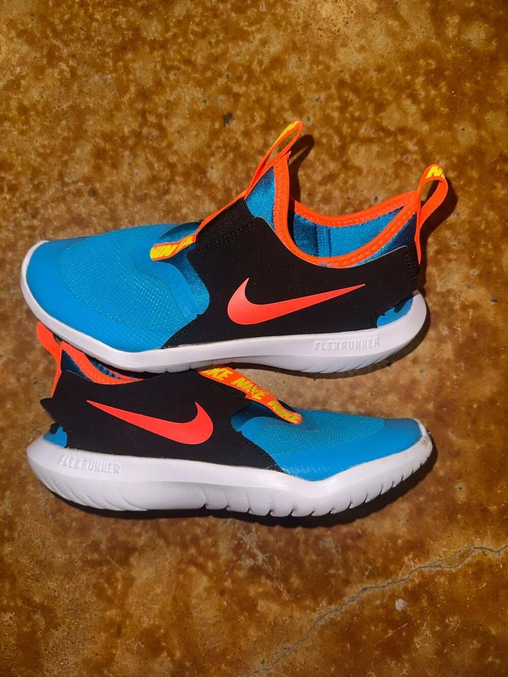 Nike Flex Runner PS Laser Blue Crimson AT4663-405 Kids Shoes Size 3Y